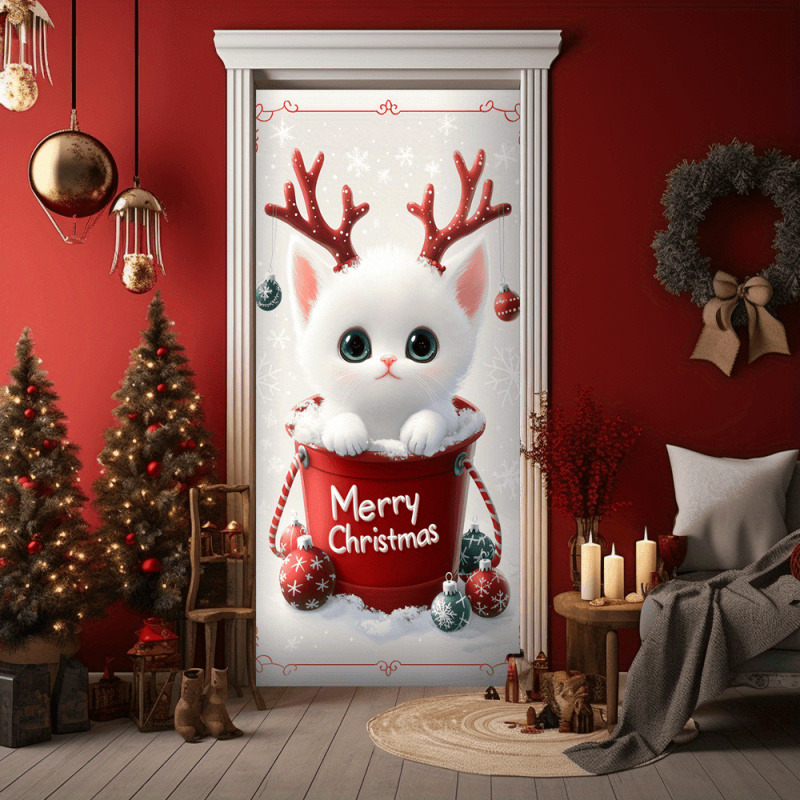 1pc2D flat, Christmas cat door - Outdoor Power House reseña y precio