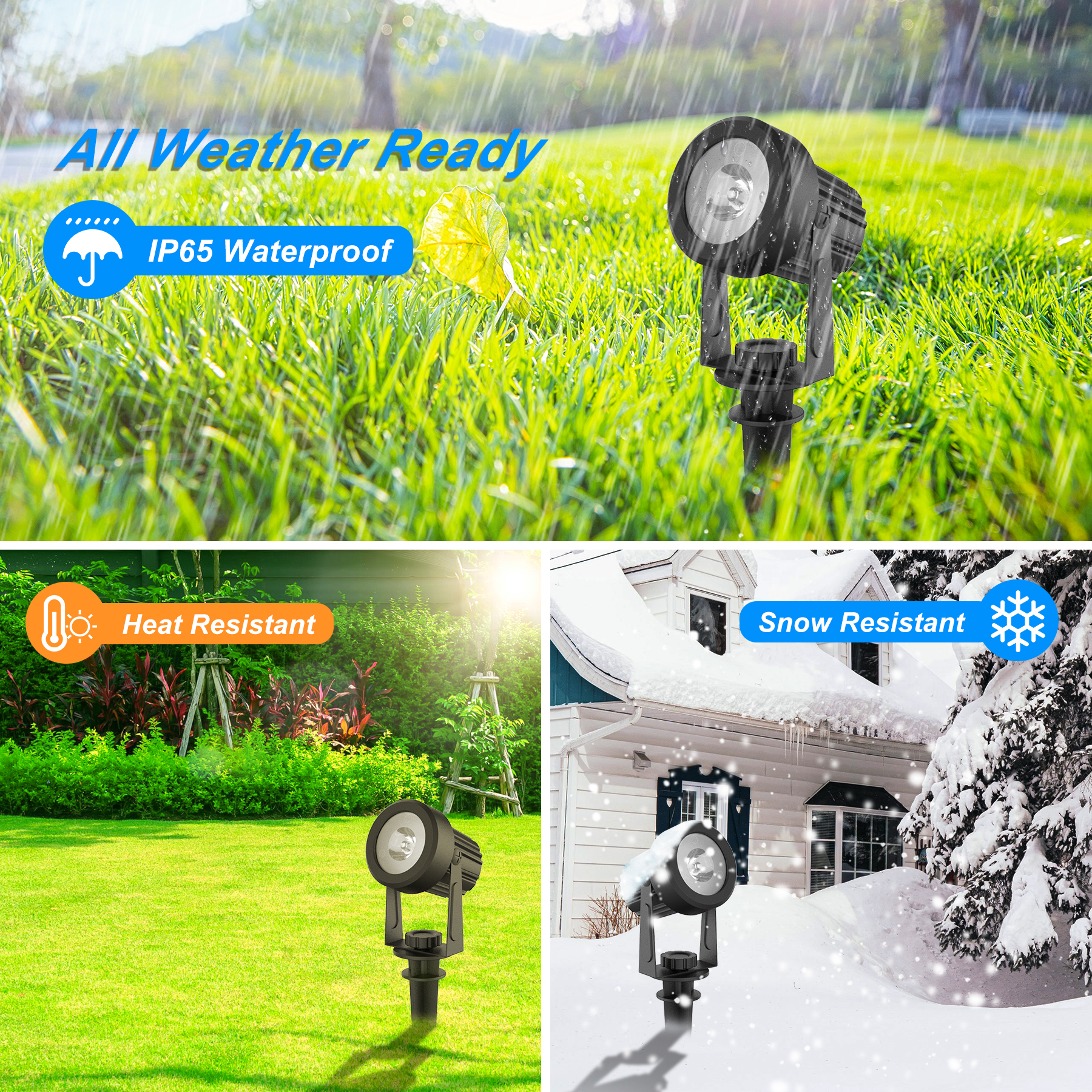 1/2/4/6 Lights RGB Solar Spotl - Outdoor Power For Christmas Lights reseña y precio