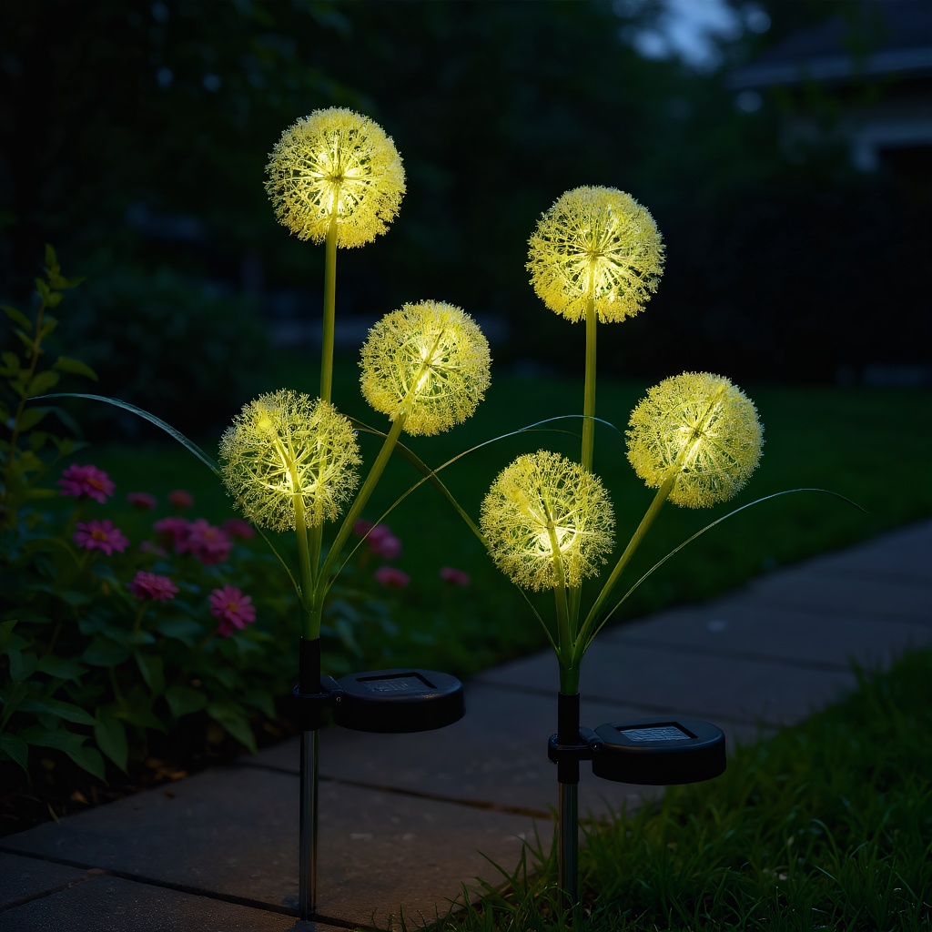 Outdoor Solar Dandelion Flower - Outdoor Yard Power Stake reseña y precio