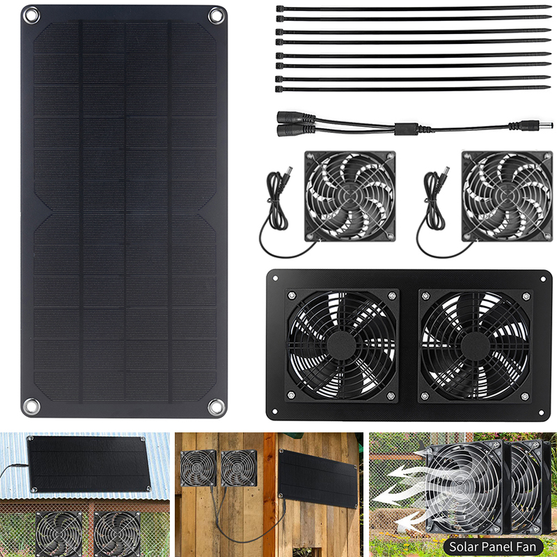 100W Solar Panel Exhaust Fan A - Outdoor Power House reseña y precio