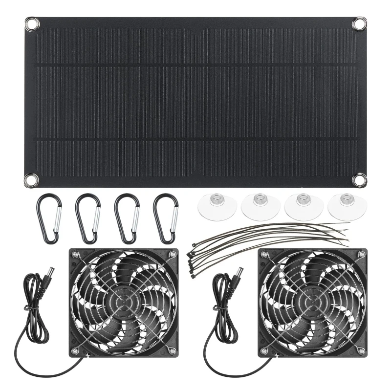 100W Solar Panel Exhaust Fan A - Outdoor Power House reseña y precio
