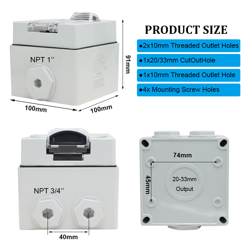 125/250V 20A Generator RV Powe - Outdoor Power Inlet Box reseña y precio