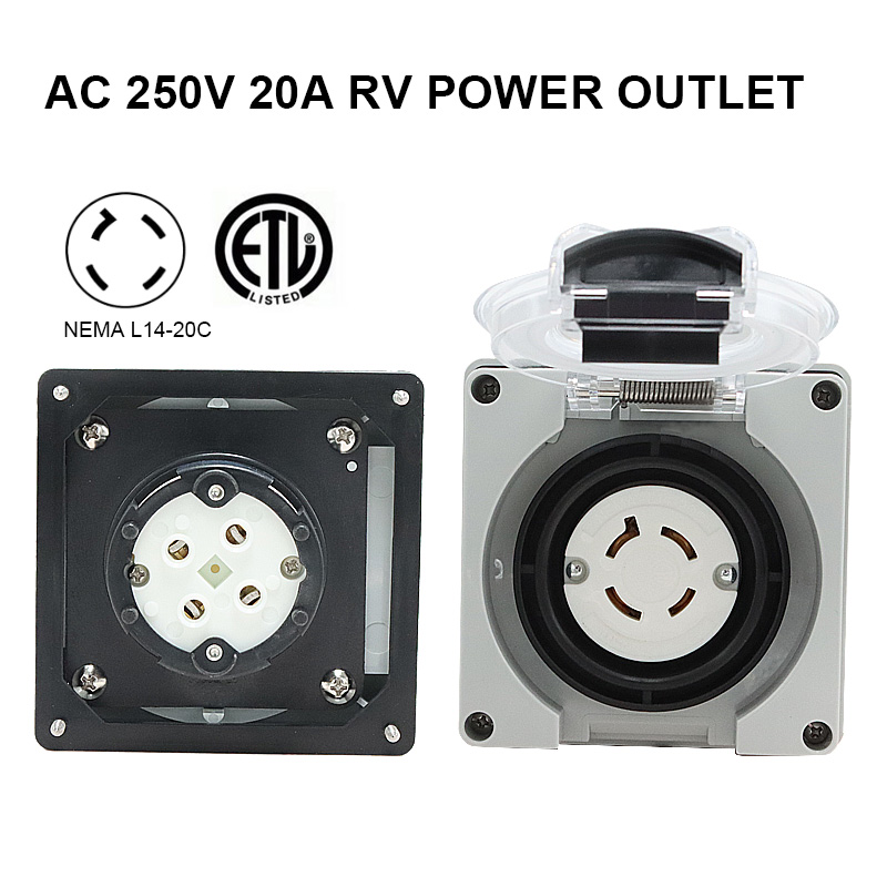 125/250V 20A Generator RV Powe - Outdoor Power Inlet Box reseña y precio