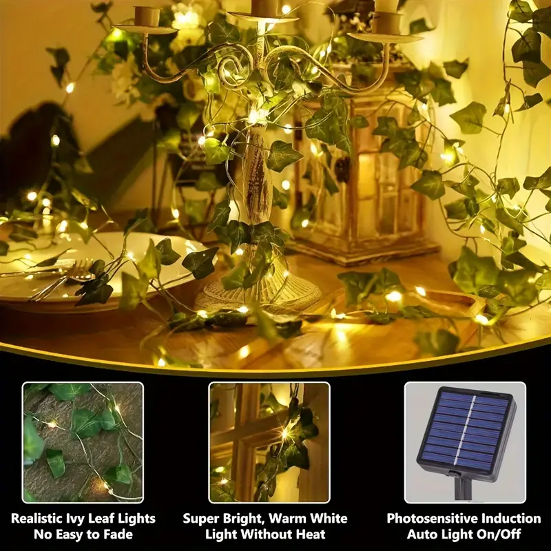 50/100 LED Solar Powered Artif - Outdoor Power For Christmas Lights reseña y precio