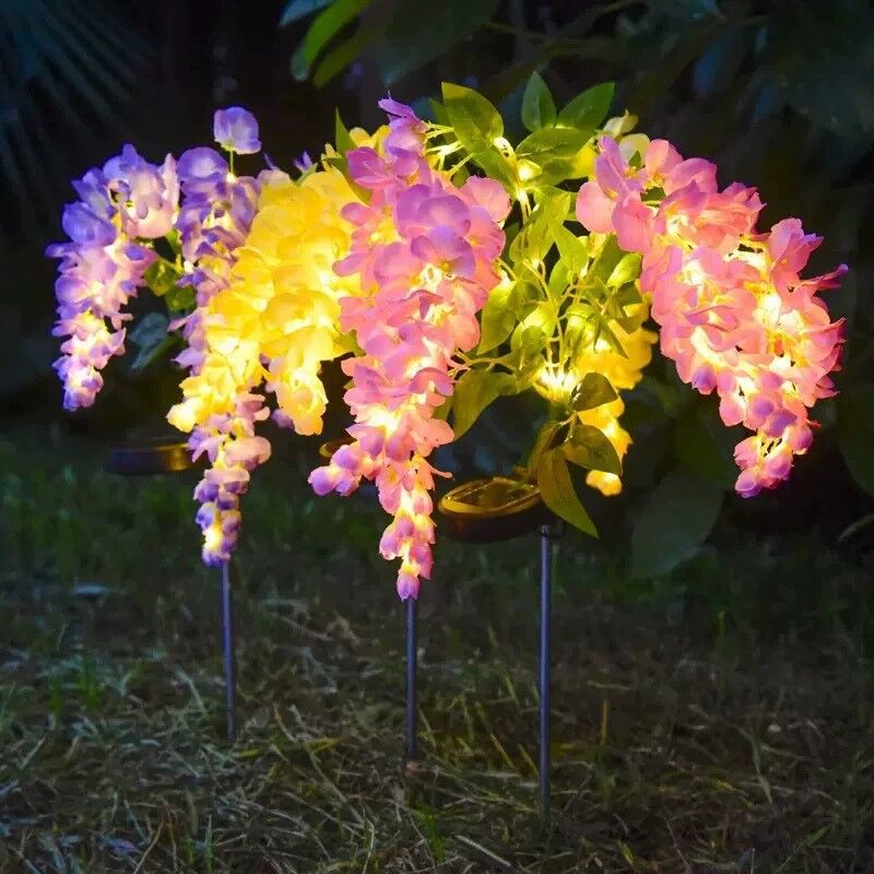 1PC Solar Powered Wisteria Sta - Outdoor Yard Power Stake reseña y precio