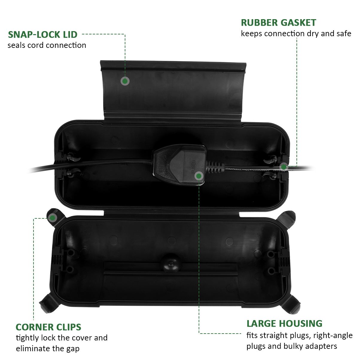 Outdoor Extension Cord Safety  - Outdoor Power Inlet Box reseña y precio