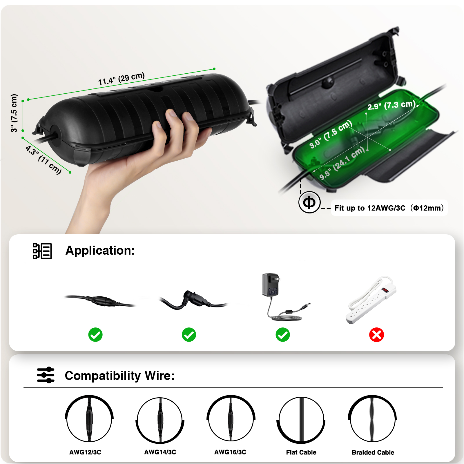 Outdoor Extension Cord Safety  - Outdoor Power Inlet Box reseña y precio