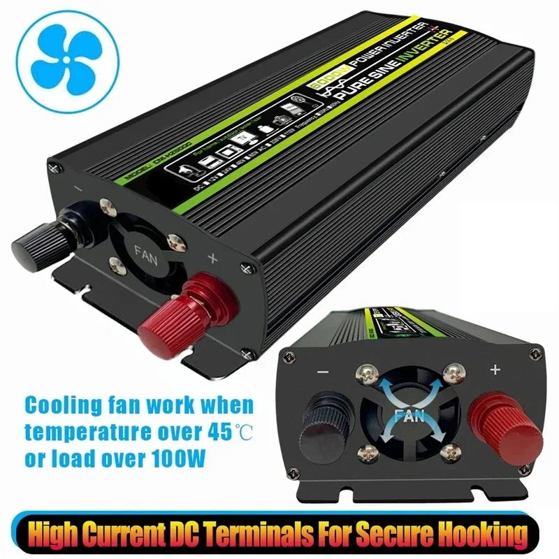 6000W DC12/24V to AC 220V Pure - Outdoor Power Transformer reseña y precio