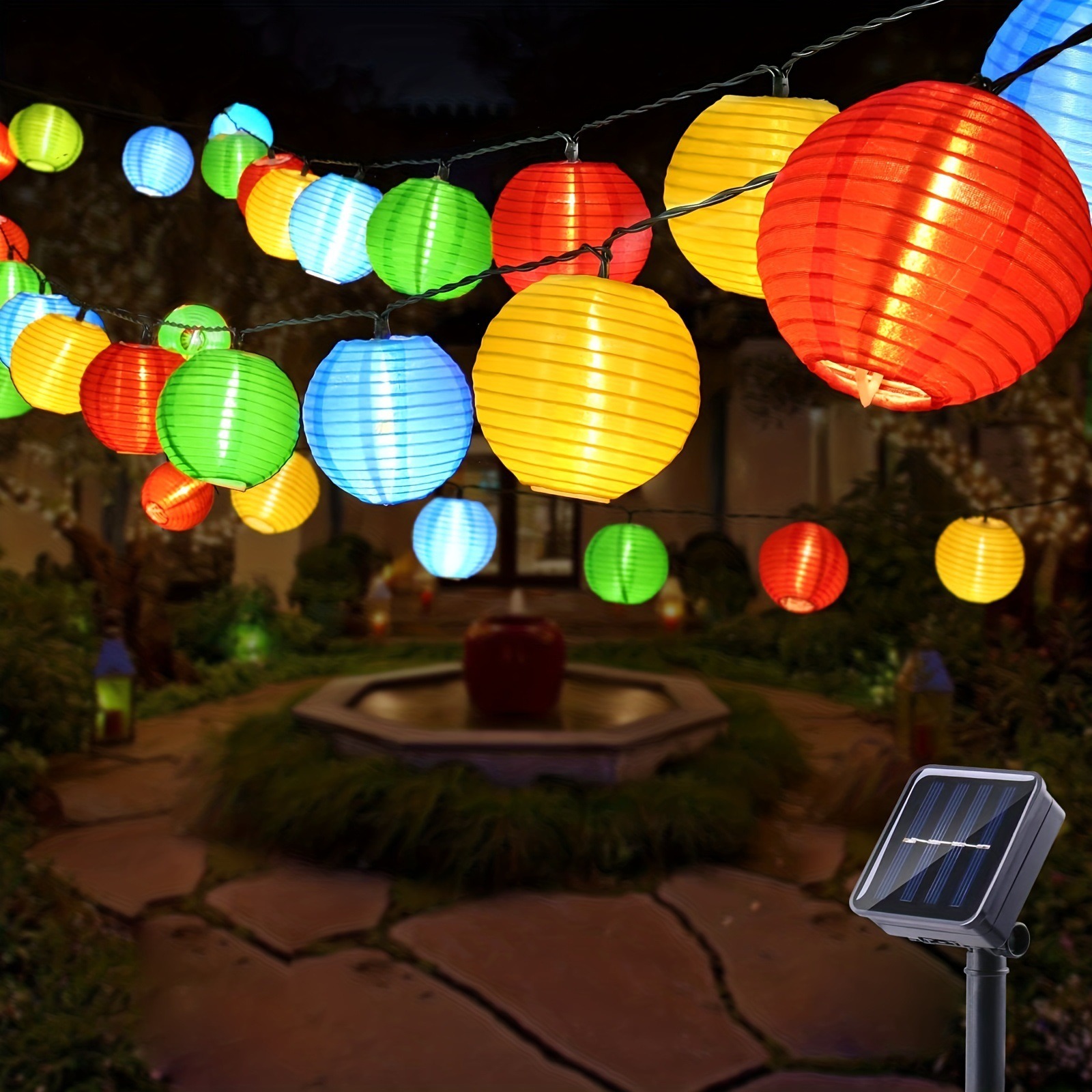 LED Solar Lantern String Light - Outdoor Power For Christmas Lights reseña y precio